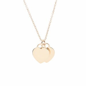 TIFFANY Return to Tiffany Double Heart Stainless Steel Necklace